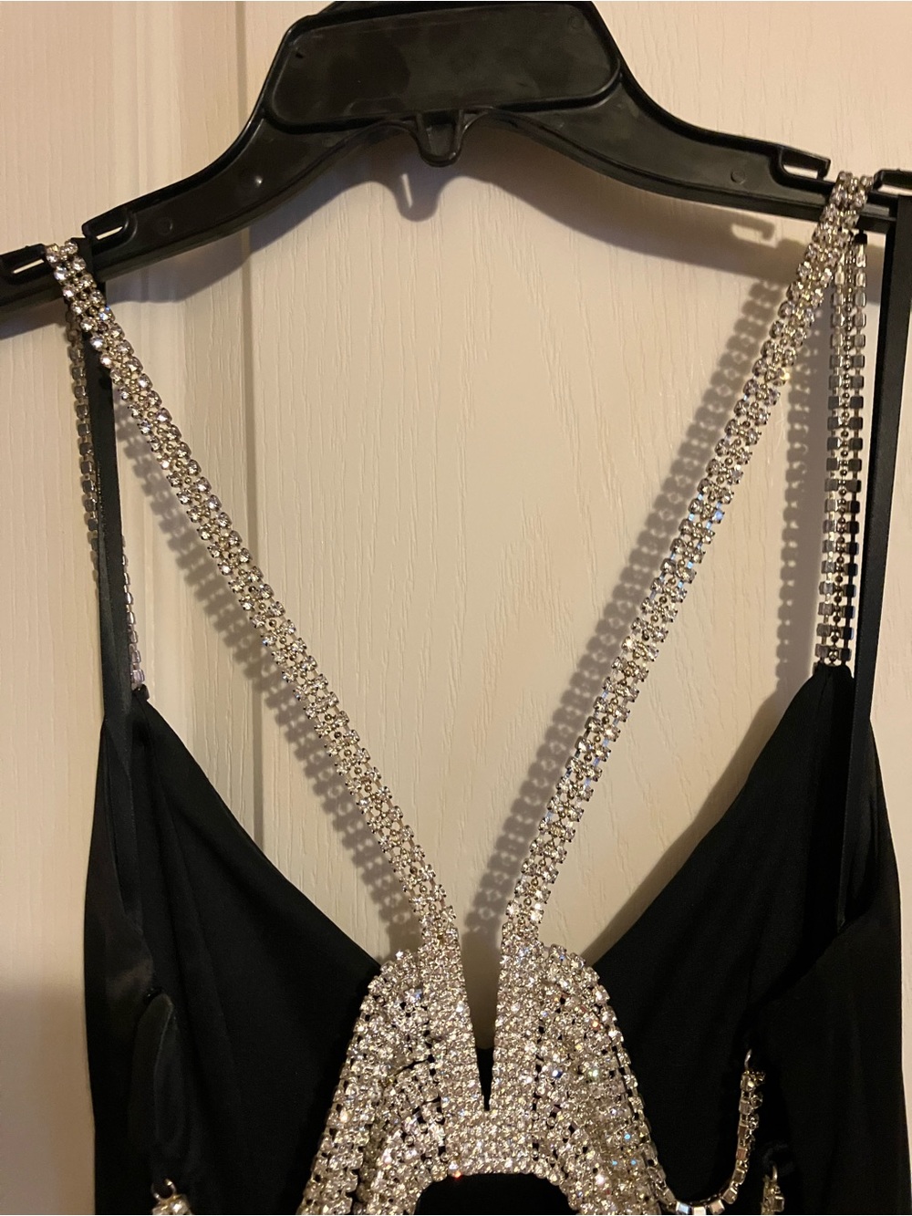 Cache Black Prom Dress with Beaded Straps - Picture 6 of 13